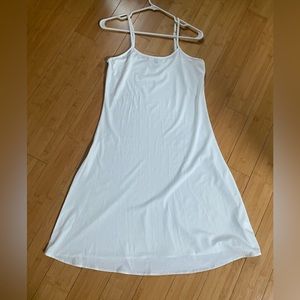 NEW Unique Vintage 1970s Retro White Slip Dress large